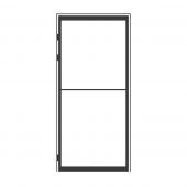 Stalen scharnierdeur 2 vlaks