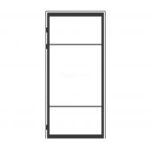 Stalen scharnierdeur 3 vlaks XL