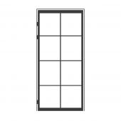 Stalen scharnierdeur 4 blokken