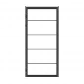 Stalen scharnierdeur 5 vlaks